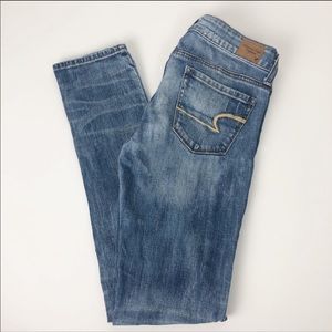 American Eagle distressed skinny jeans